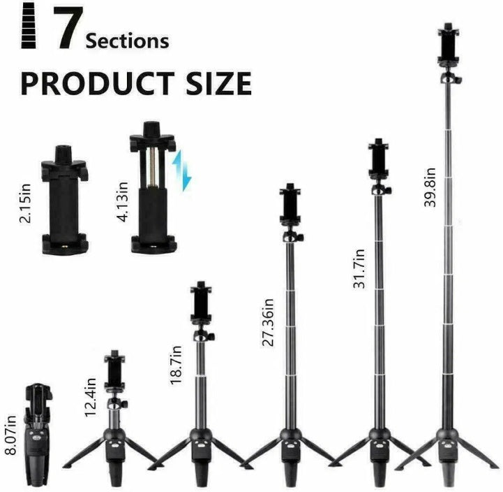 Selfie Stick Tripod 40cm Bluetooth Remote Portable Phone Stand