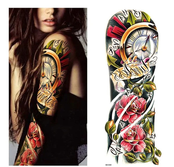 Large Temporary Tattoo Sleeve Waterproof Realistic Body Art