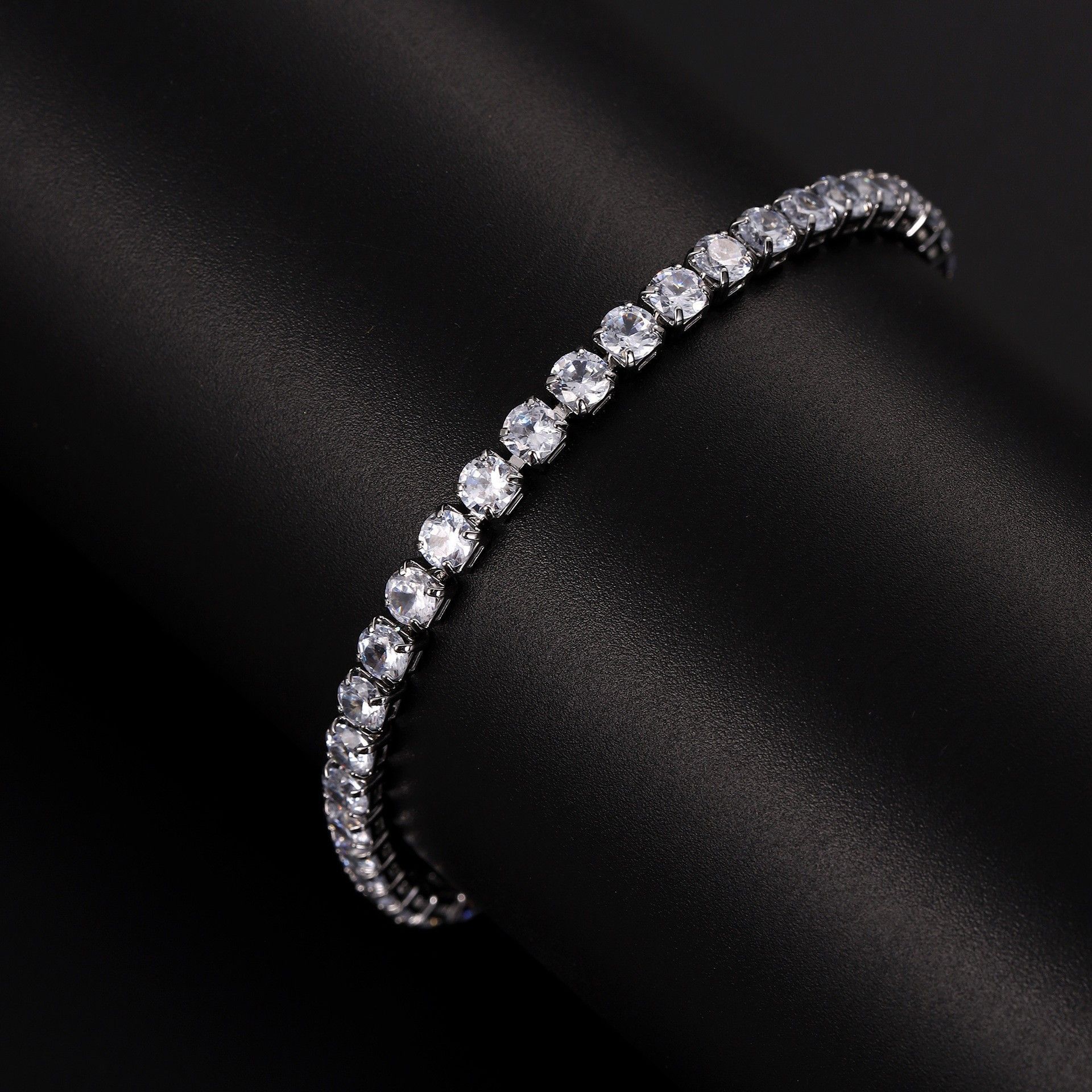 Luxury Zircon Bracelet Unisex Adjustable Elegant Daily Wear