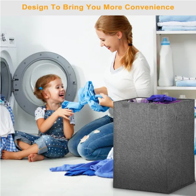 Space Saving Foldable Laundry Hamper for Easy Clothes Storage