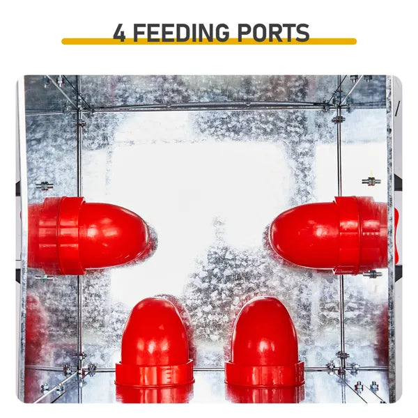 Automatic Chicken Feeder Rodent Proof Metal Poultry Feed Dispenser