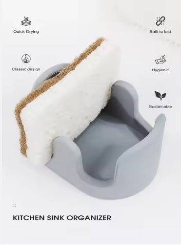 Diatom Mud Sponge Rack Sink Caddy for Kitchen & Bathroom