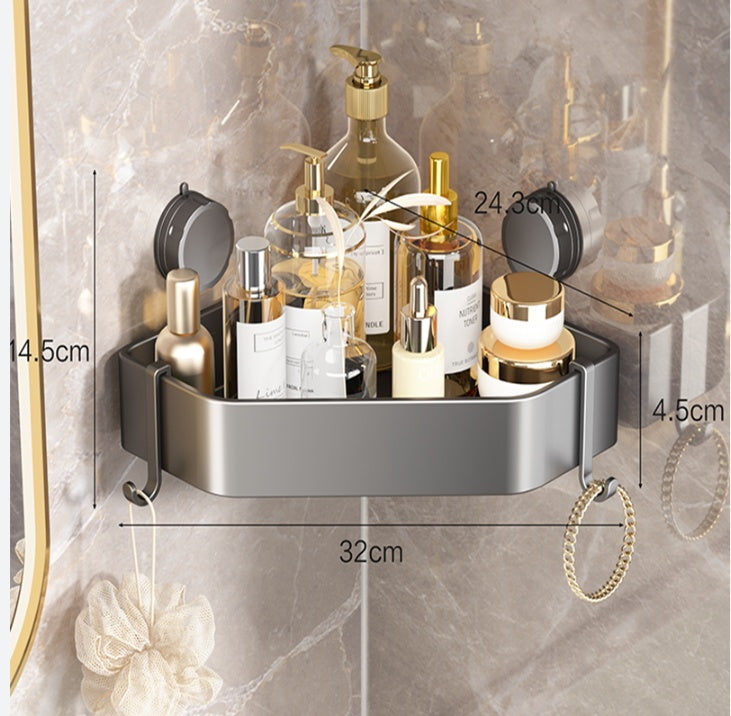 Suction Cup Bathroom Corner Bracket for Strong Hold and Space Saving