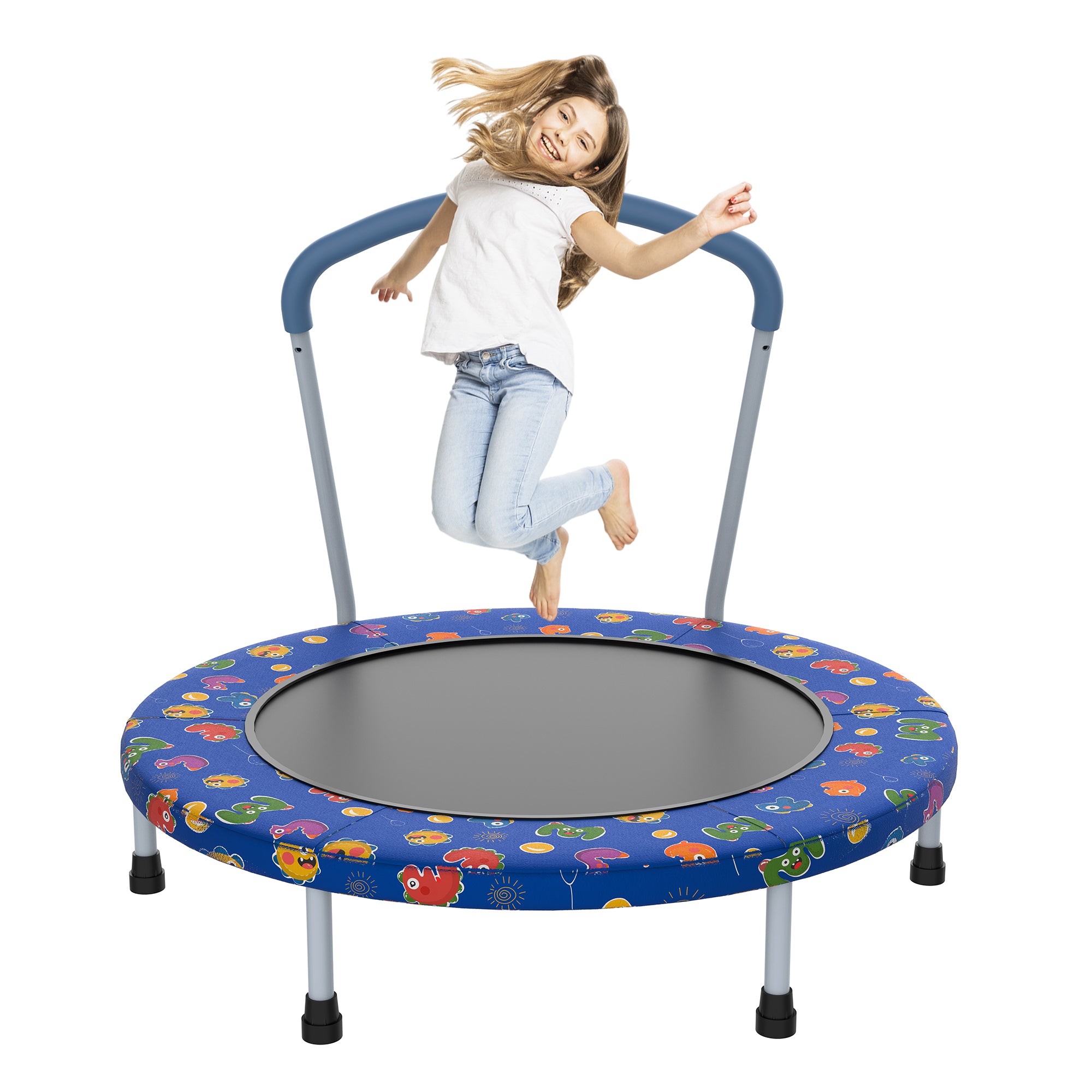 36-Inch Mini Trampoline for Kids with Handle