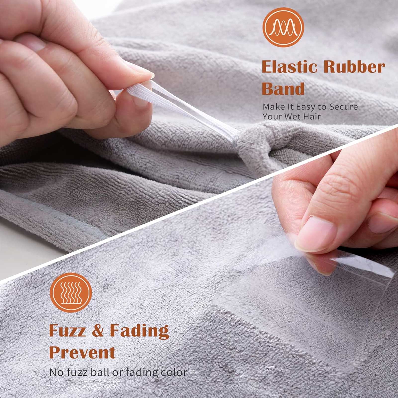 Women 3 Piece Microfiber Hair Towel Wrap Set for All Hair Types