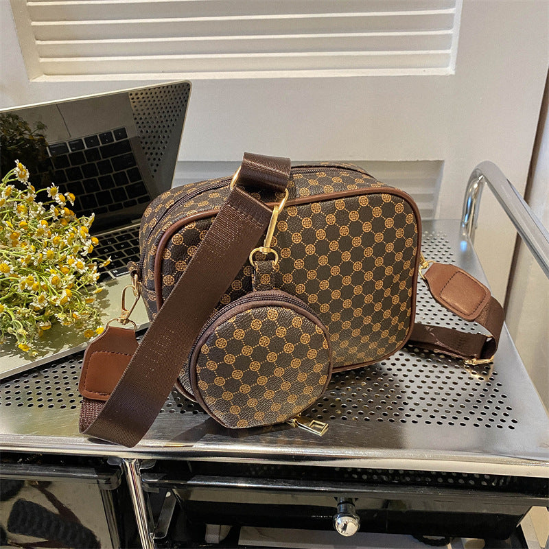 Vintage Pattern Crossbody Bag for Women Small Shell Shoulder Handbag