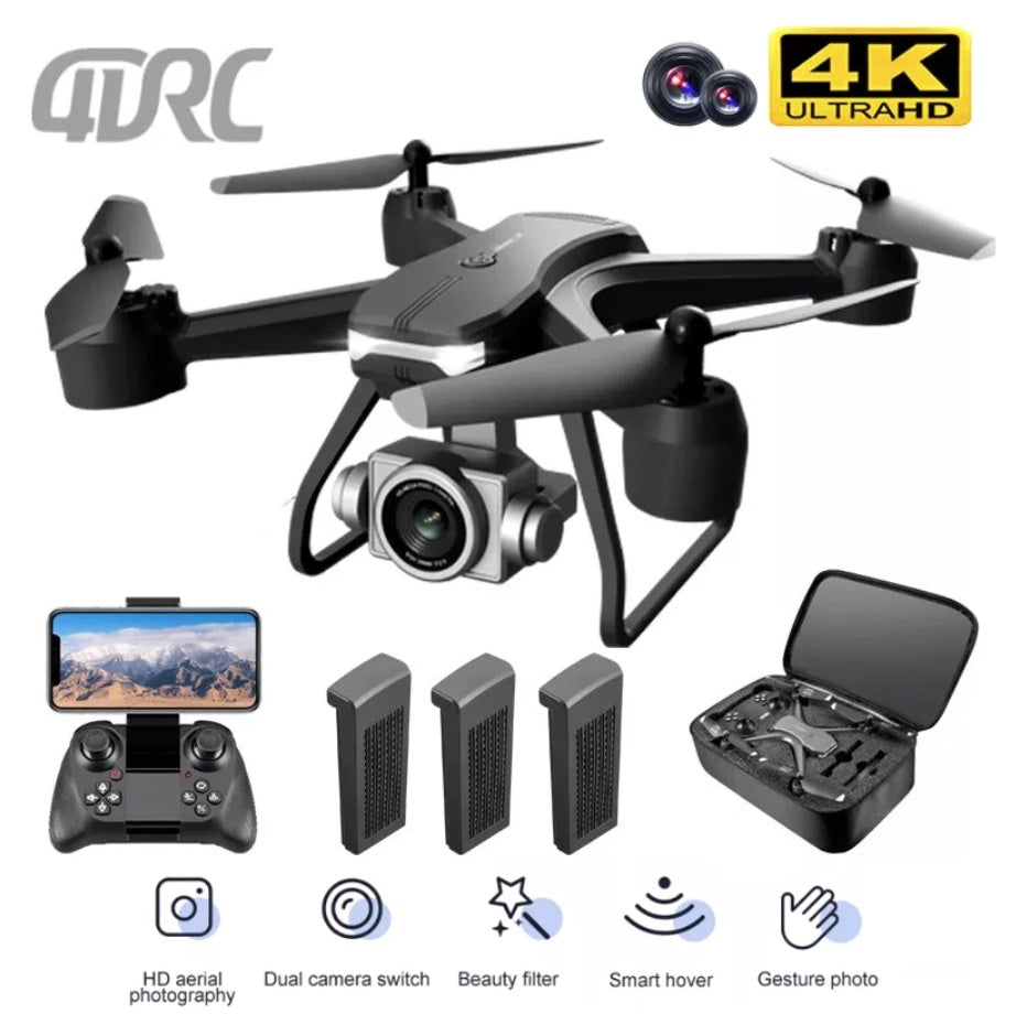 V14 6K HD Dual Camera WiFi FPV Drone, 2 Batteries, Portable for Adults
