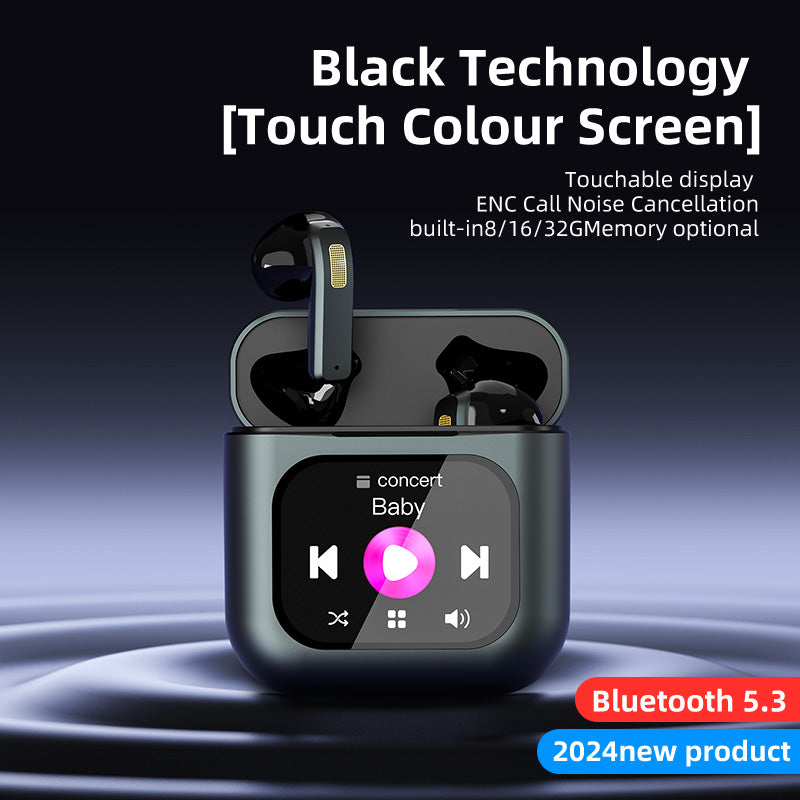 TWS Smart Screen ANC Earbuds Noise Canceling MP3 Playback