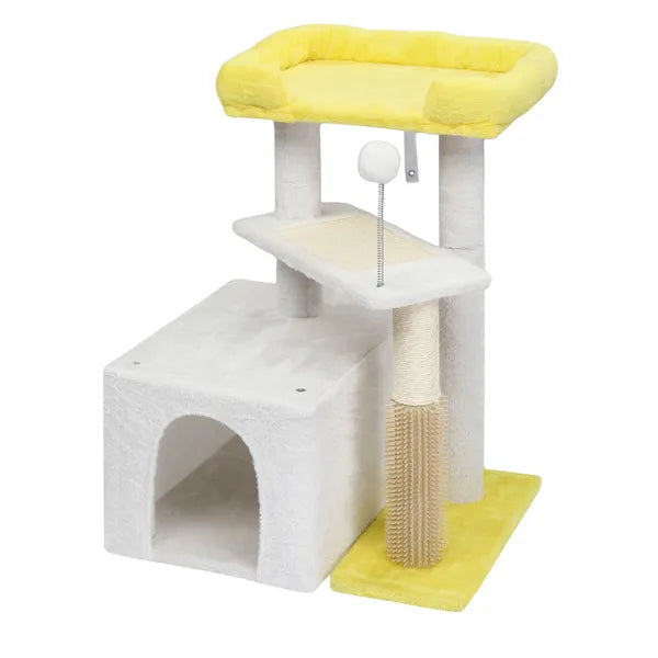 Multi-Level Cat Tower with Scratching Post & Cozy Condo – Padded Cat Tree for Indoor Cats