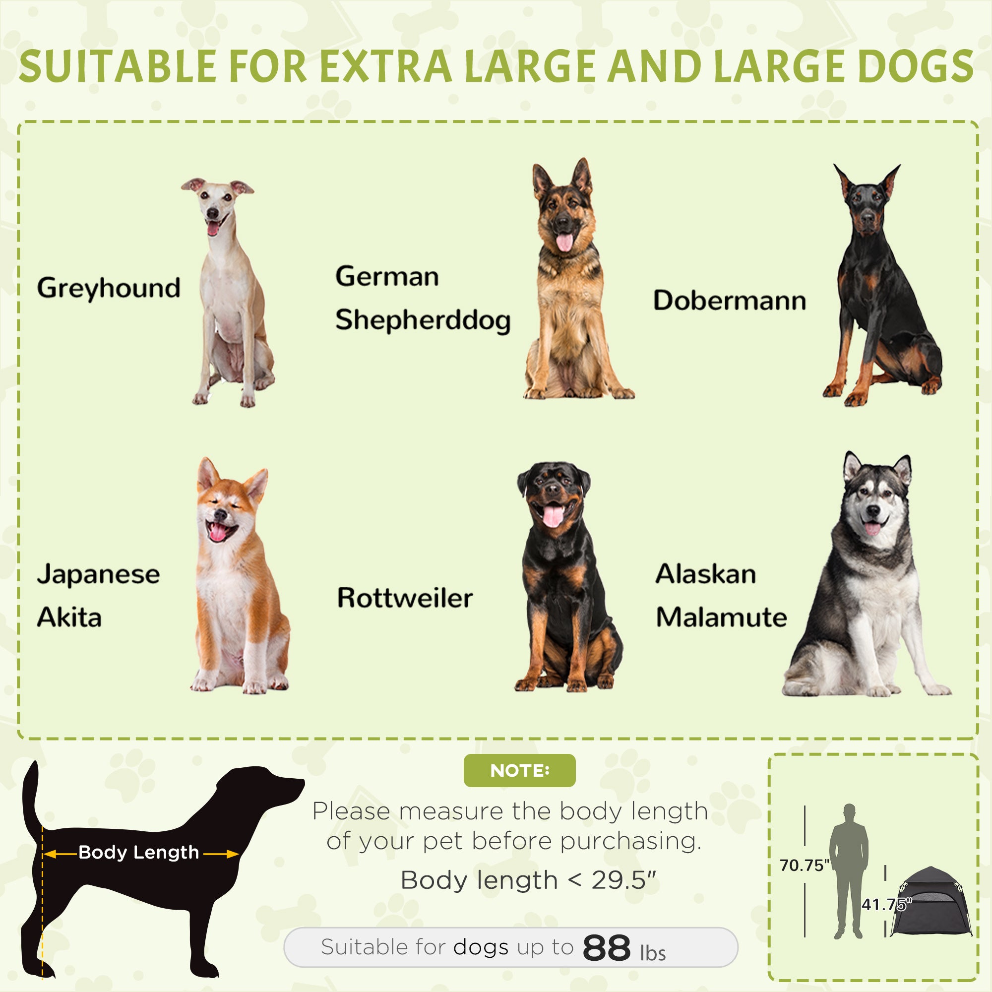 Premium Pop Up Dog Tent Portable Shelter for Large Dogs