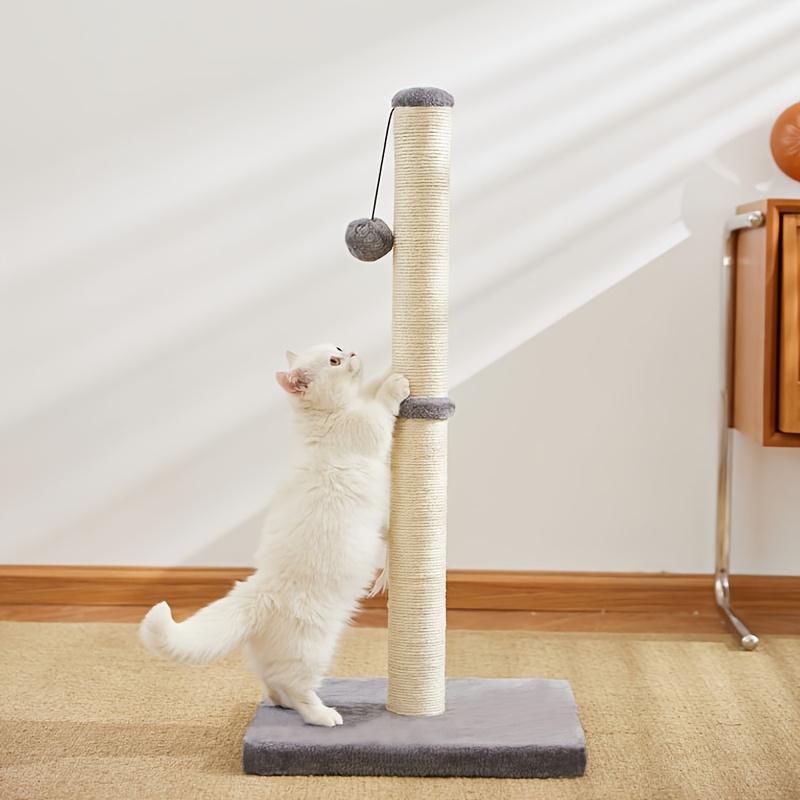 Durable Cat Scratching Post with Sisal Rope and Hanging Ball Toy