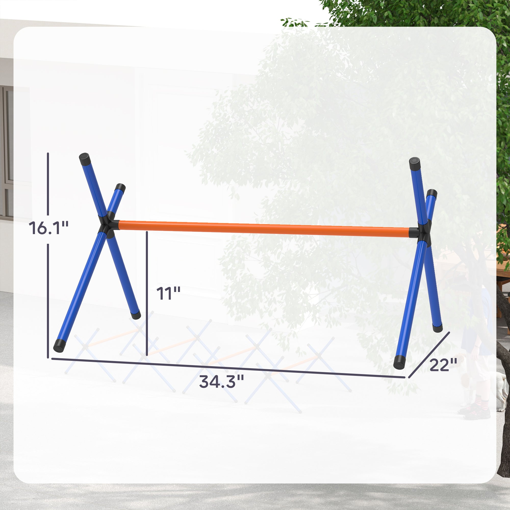 4-Piece Dog Agility Training Set – Adjustable Jump Bar Course for Indoor & Outdoor Use