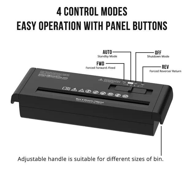 PowerSafe Portable Paper Shredder for Home & Office Use