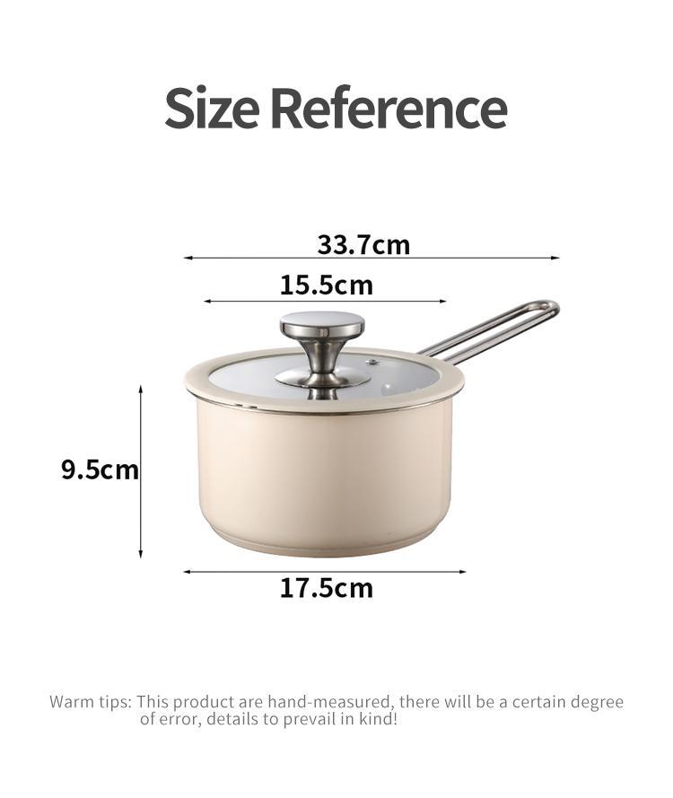 16cm 304 Stainless Steel Milk Pan with Lid
