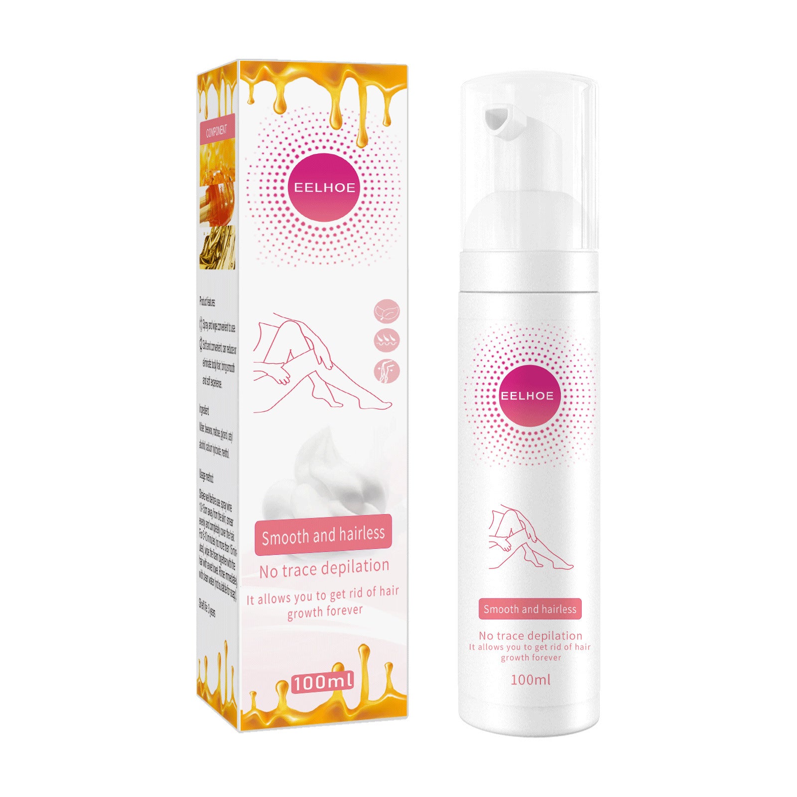 Hair Removal Spray for Smooth Skin and Gentle Depilatory Care