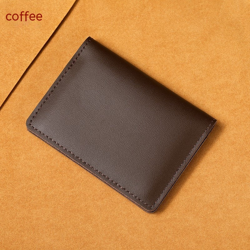 Ultra Thin Cowhide Card Holder for Men and Women Slim Minimal Wallet