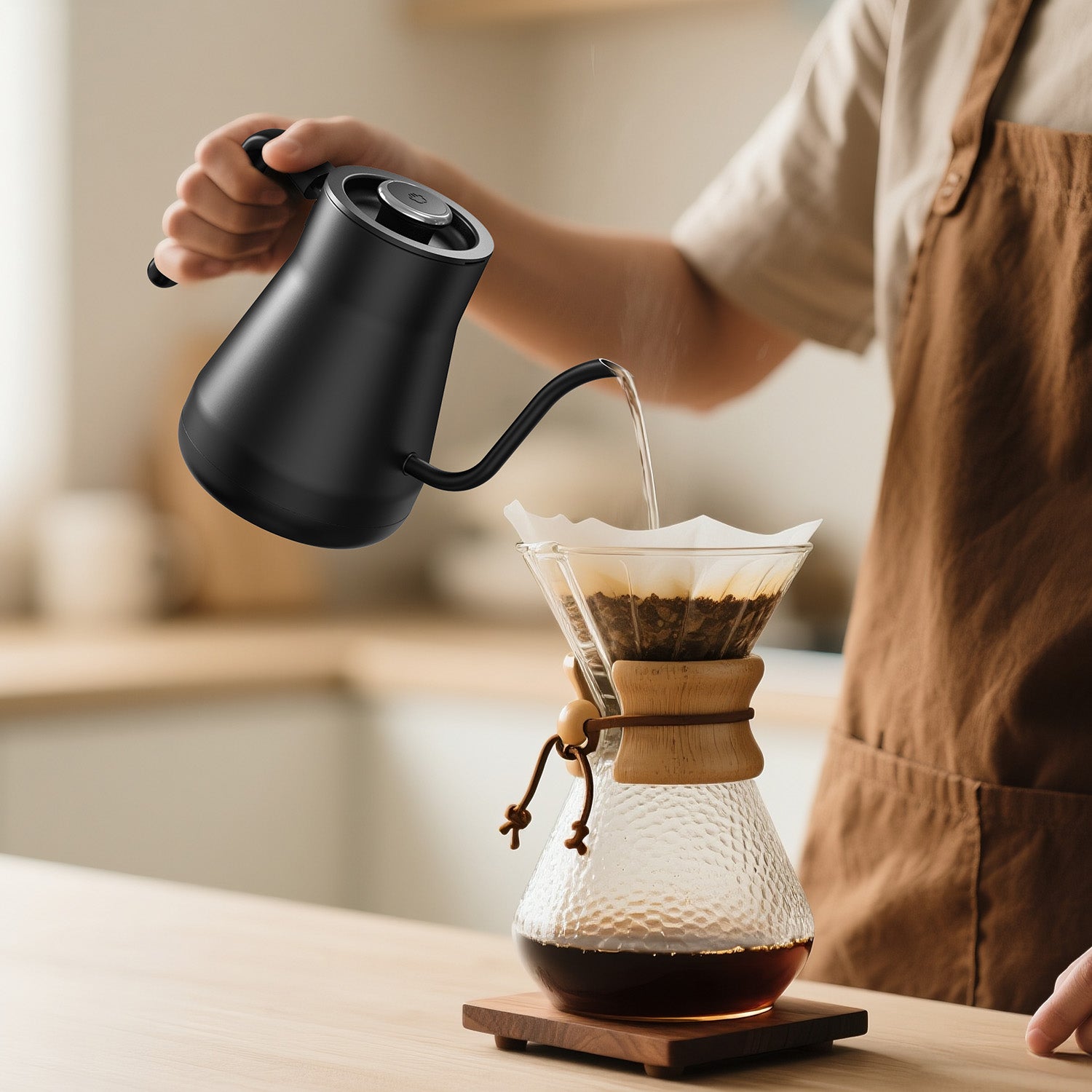 Gooseneck Electric Kettle with Temperature Control & Keep Warm Function