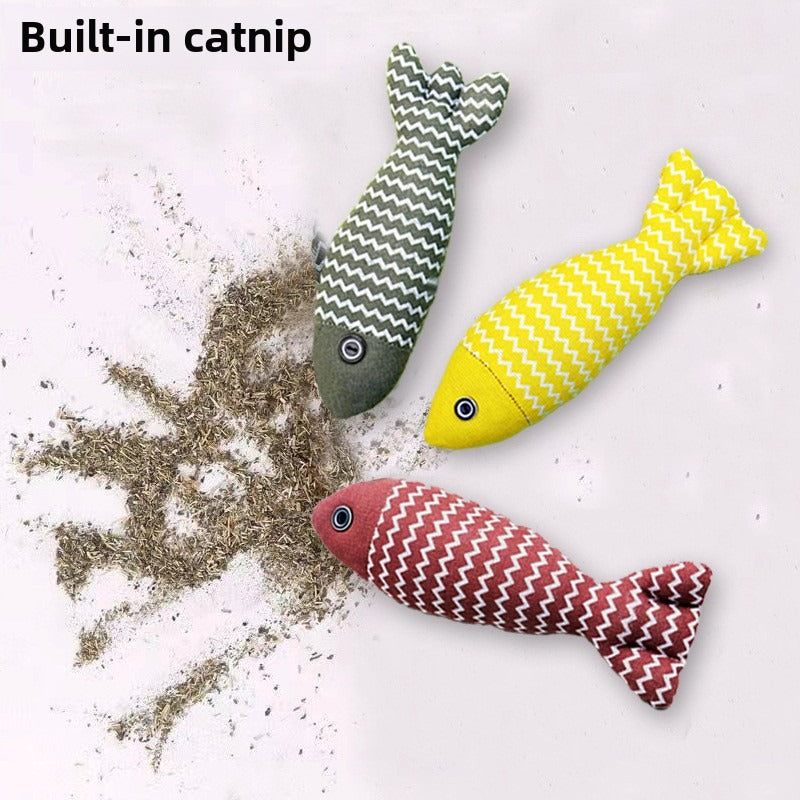 Premium Cat Mint Fish Toy for Interactive Play and Dental Care
