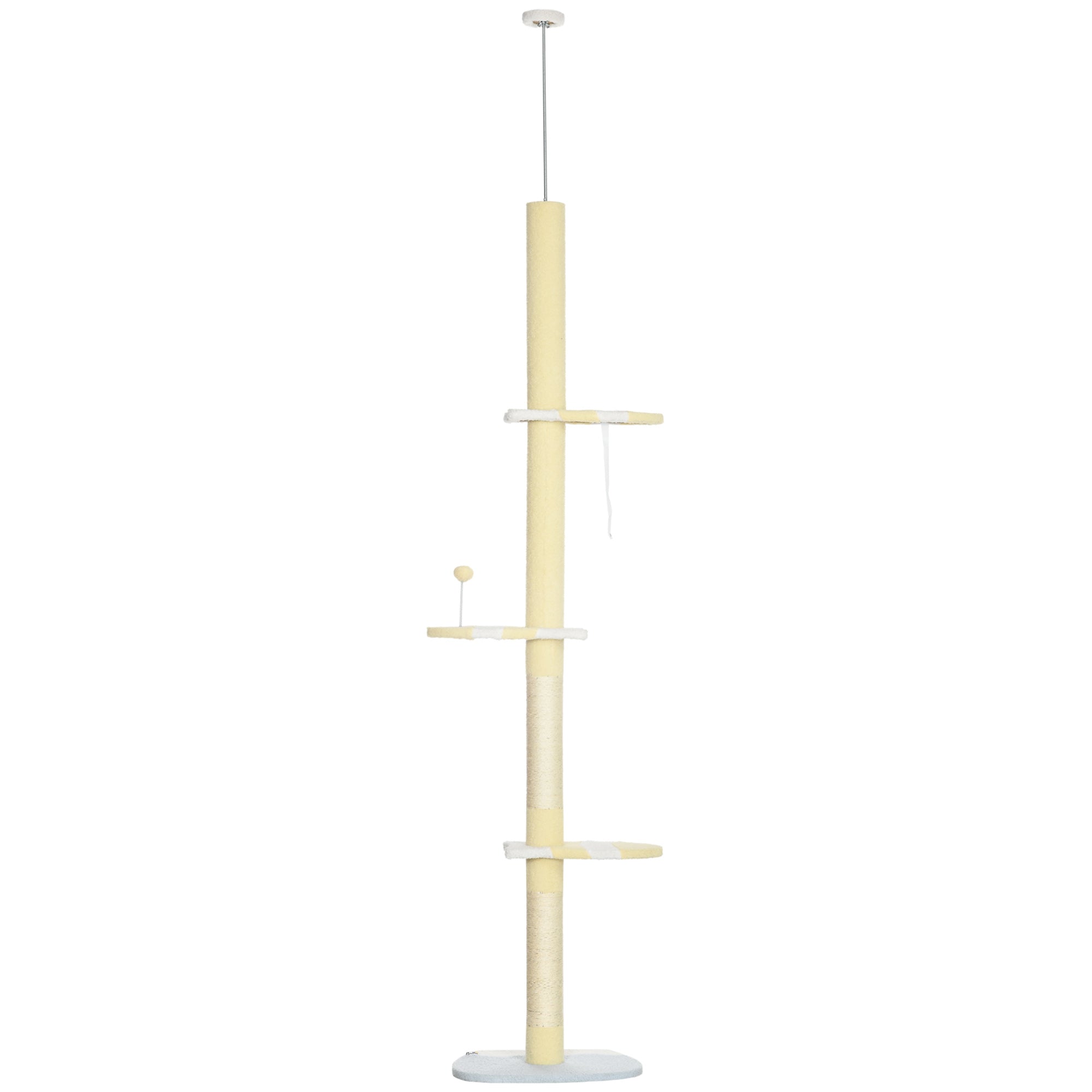 Premium 4 Tier Floor to Ceiling Cat Tree Adjustable Indoor Tower