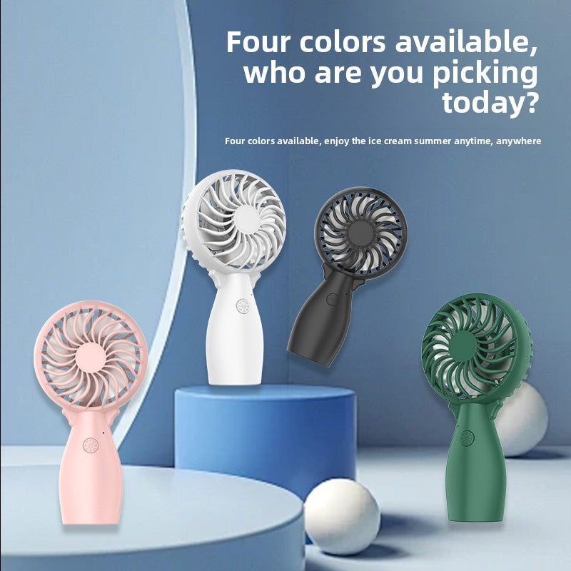 Portable Handheld Fan for Dorm Study Outdoor Work and Pet Care