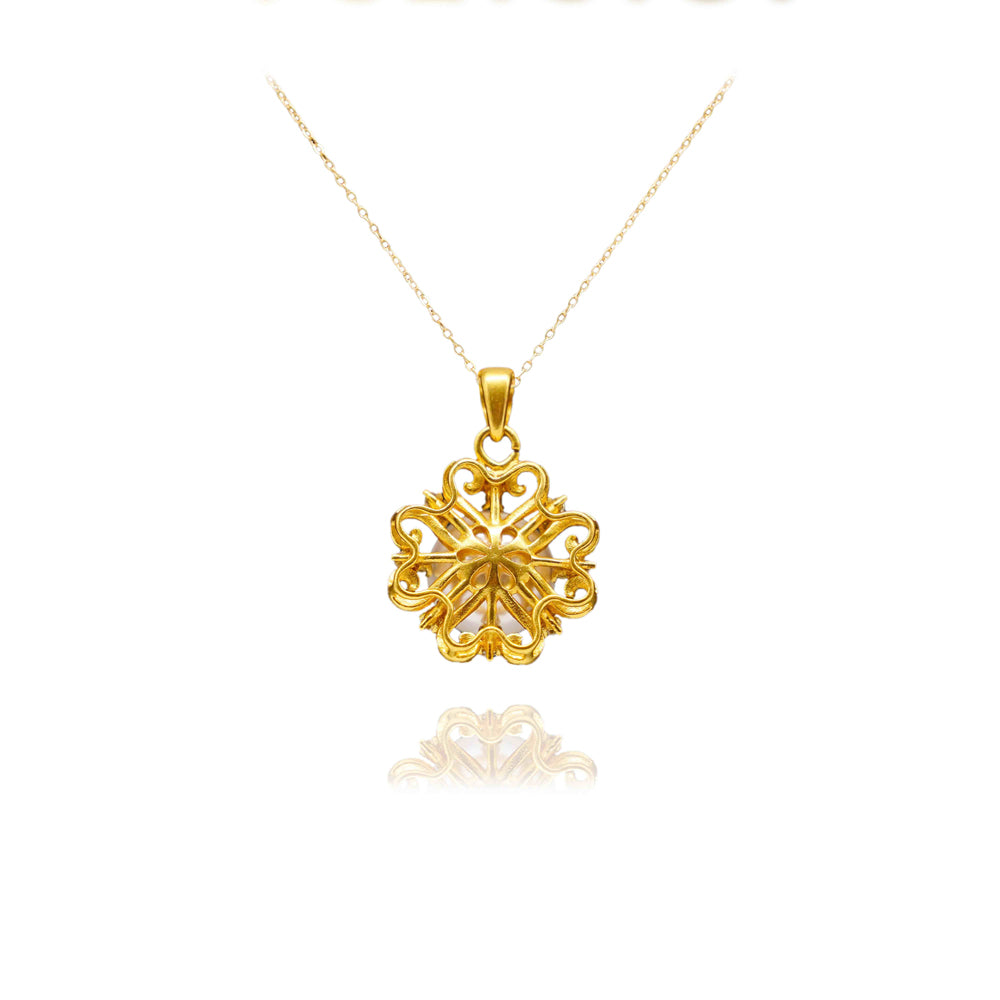 Luxury Sun Pendant Necklace 24K Gold Elegant Choker Jewelry