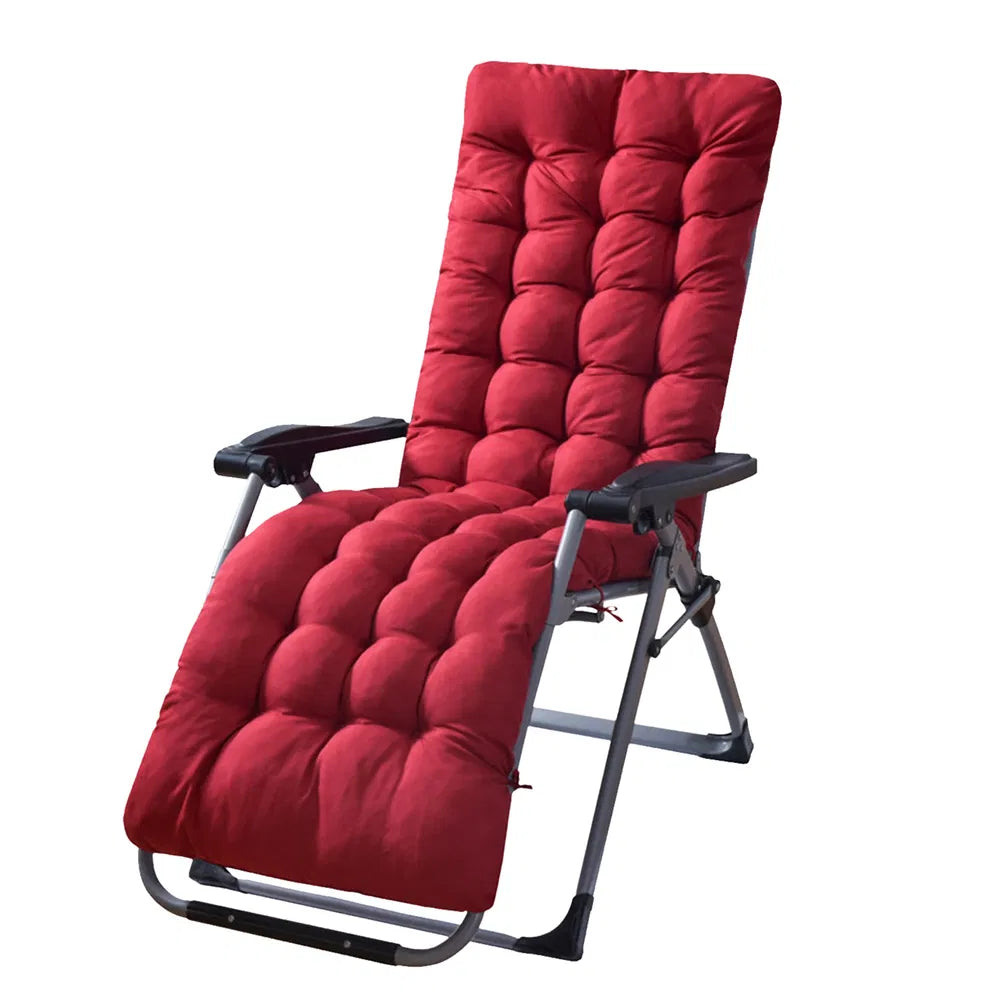67x22in Chaise Lounge Cushion Recliner Patio Chair Pad Soft Comfort