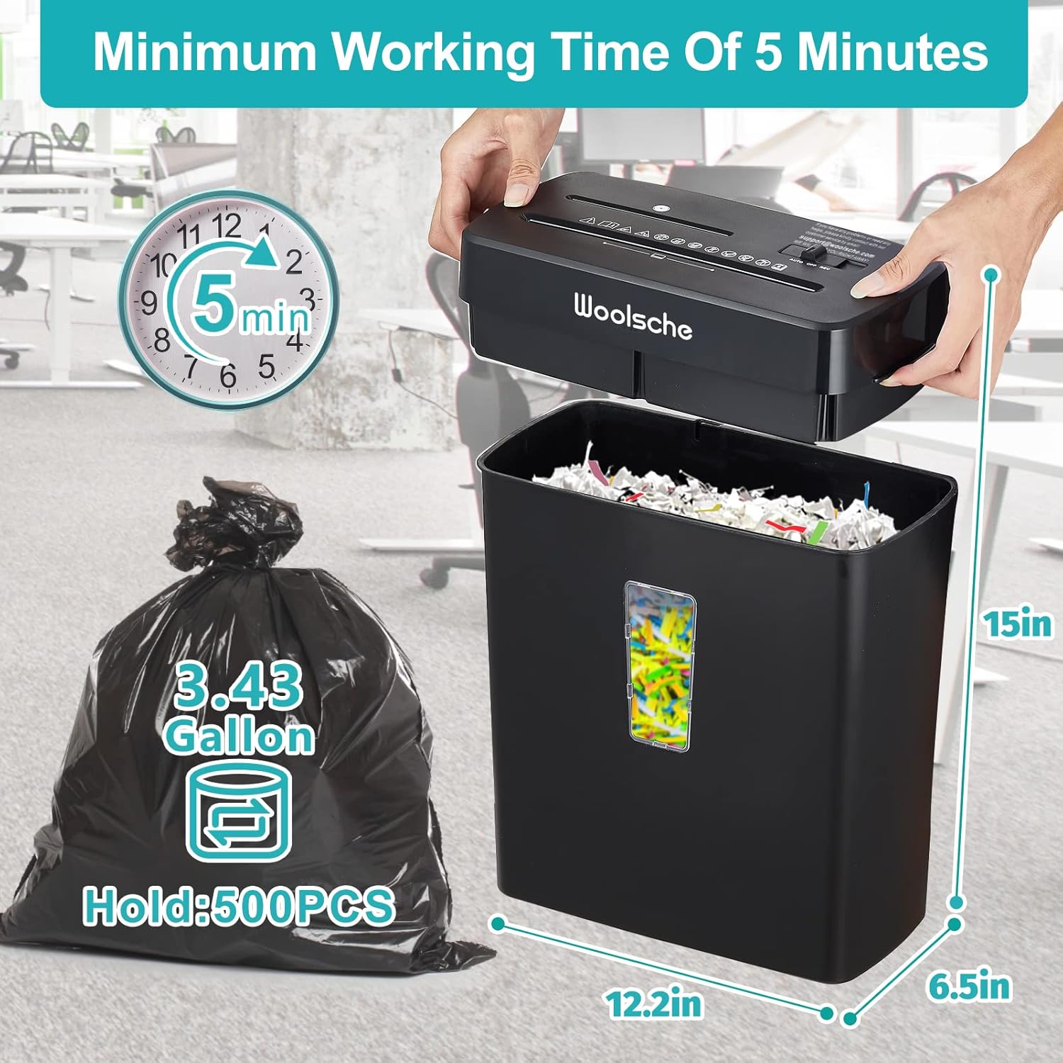 10 Sheet Crosscut Paper Shredder P4 Security CD Card Shredder