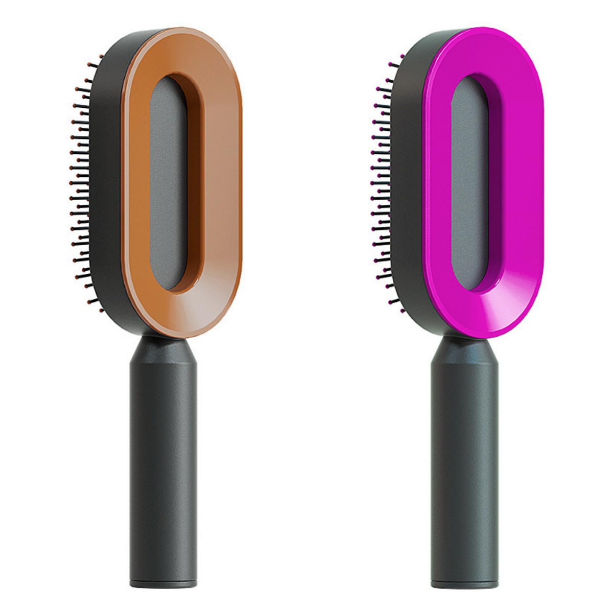 Self Cleaning Hair Brush with Scalp Massage & Detangling
