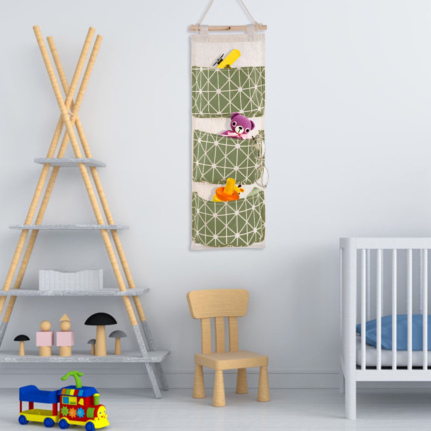 Wall Mounted Hanging Storage Organizer 3 Pocket Waterproof Bag