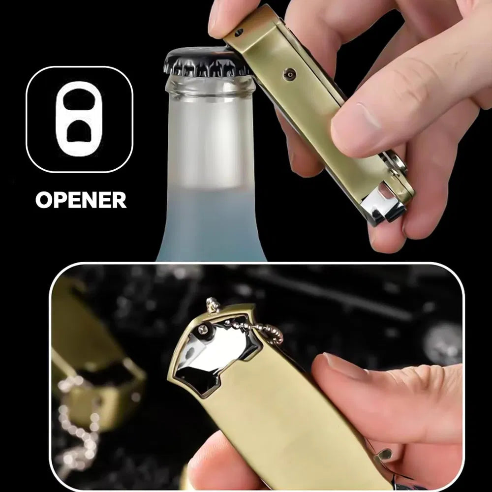 Metal Jet Torch Lighter Refillable Butane Windproof for Camping BBQ & Fireplace