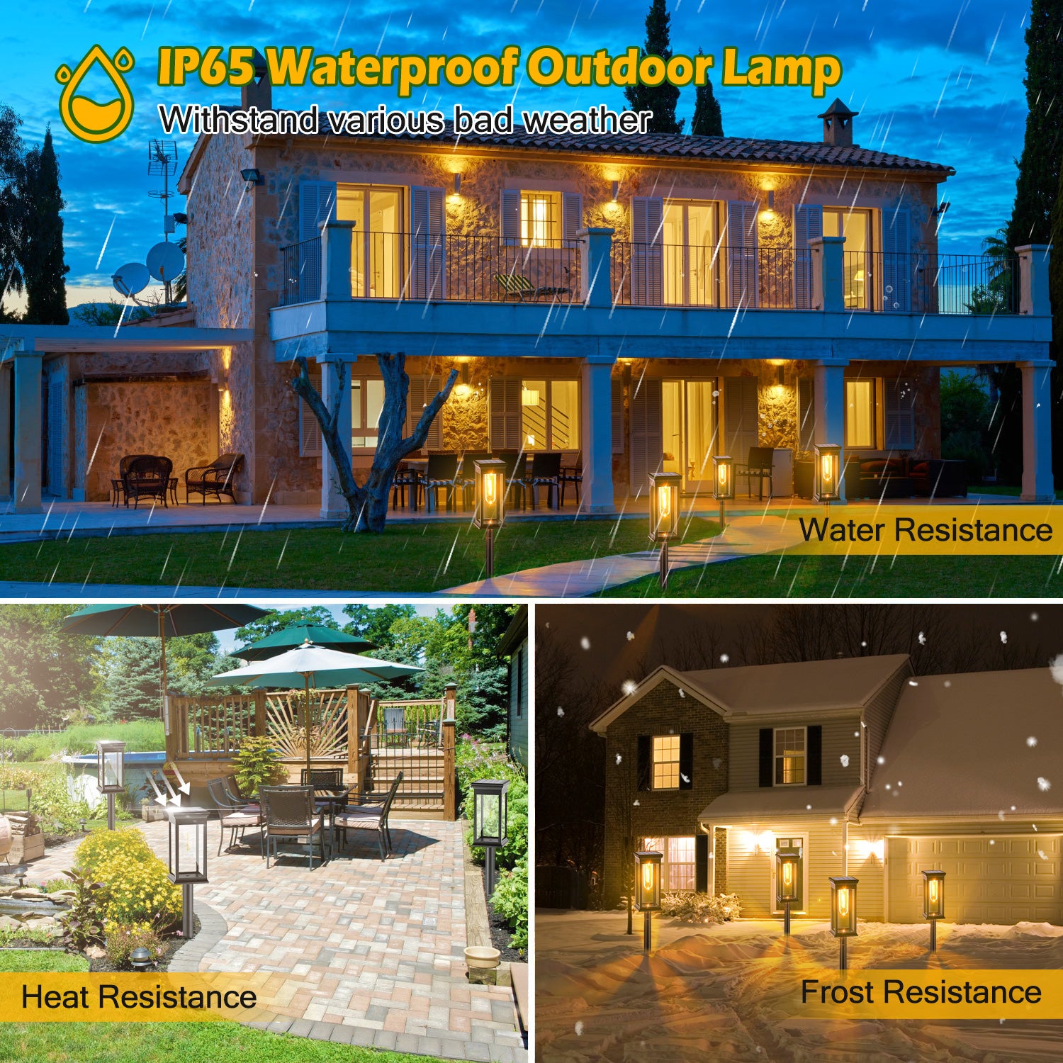 Ultra Bright Solar Garden Stake Lights Waterproof Pathway Decor