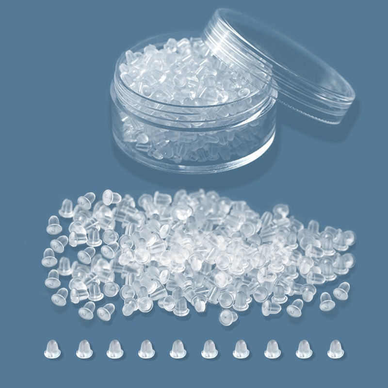 Silicone Earring Backs Soft Transparent Hypoallergenic Plugs
