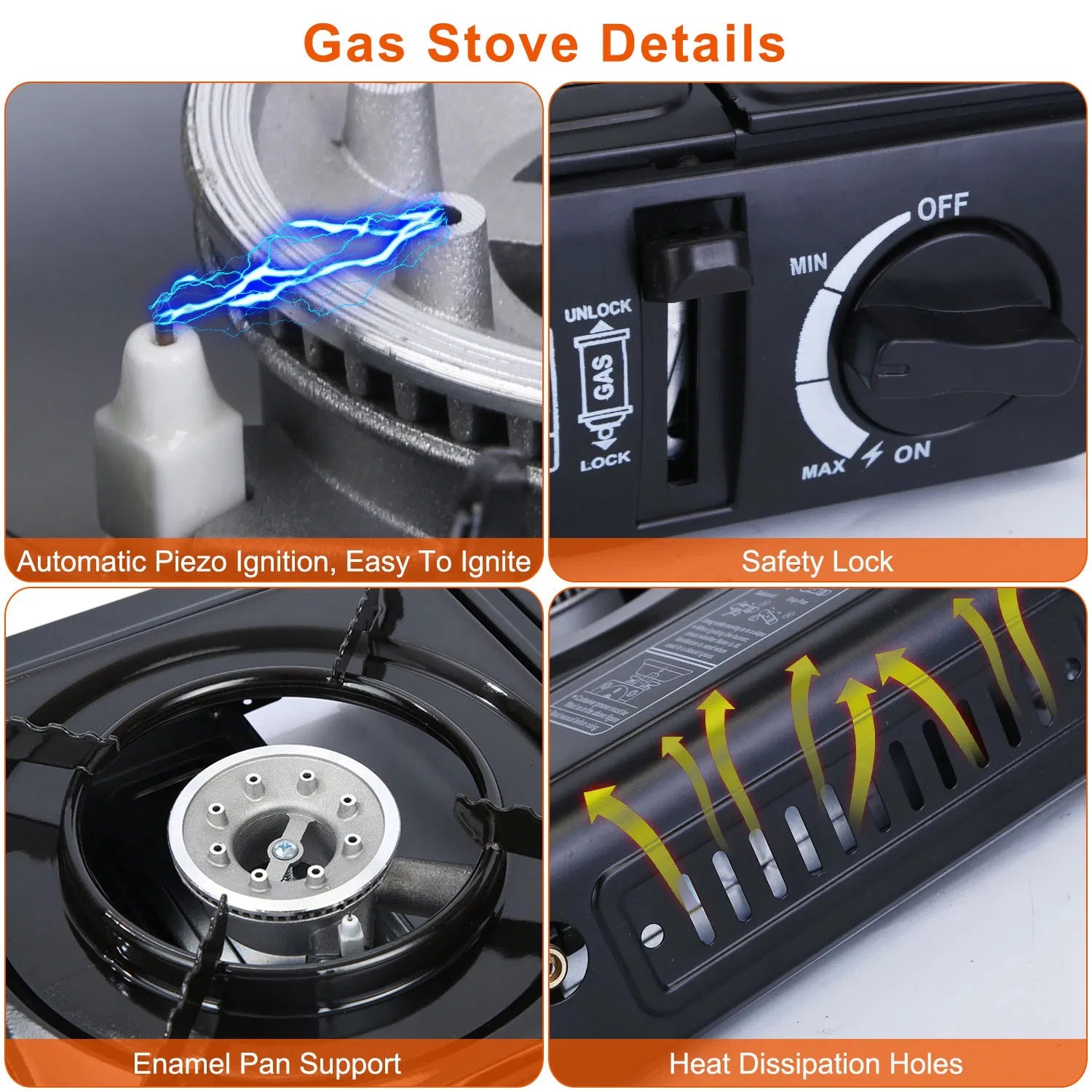 3300W Portable Butane Gas Stove with Carry Case
