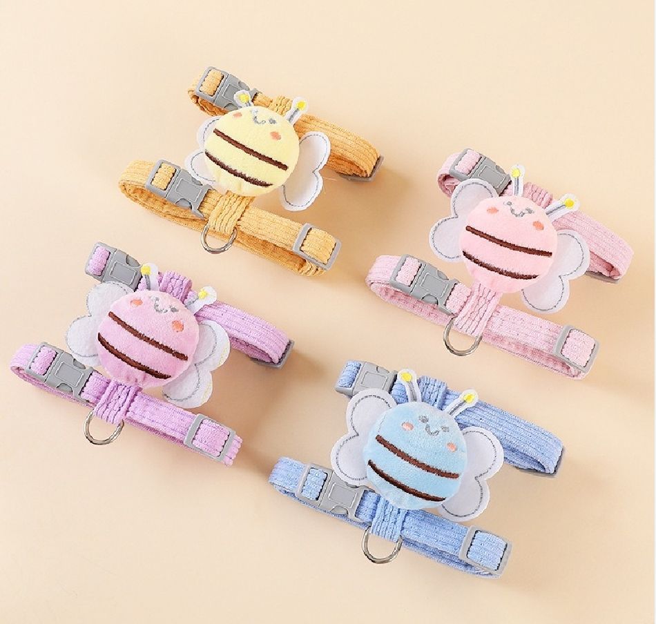 Wing-Shaped Cat Harness Vest with Decorative Traction Rope Set