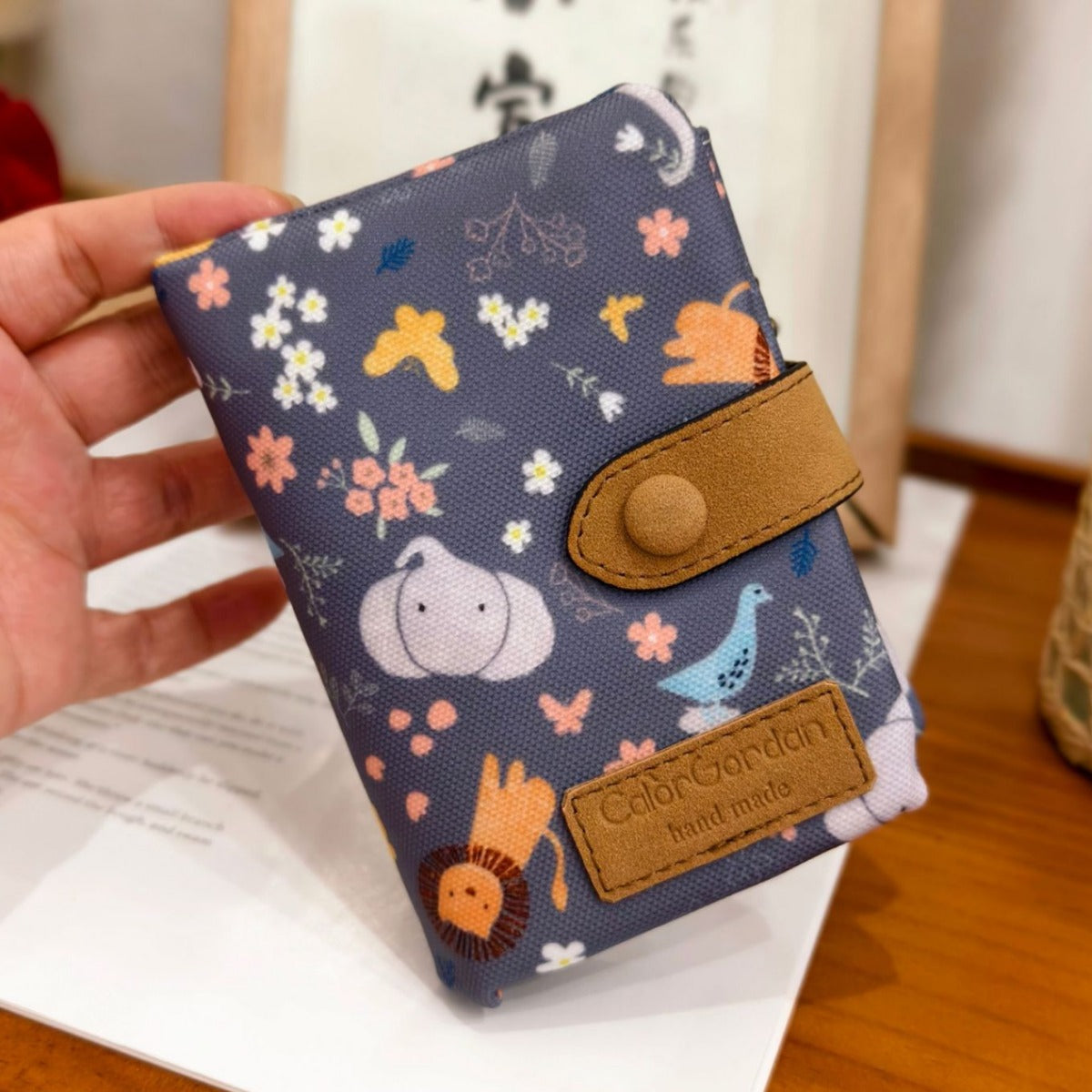 Tri Fold Multifunctional Wallet Printed Multi Card Slot Fashion Purse