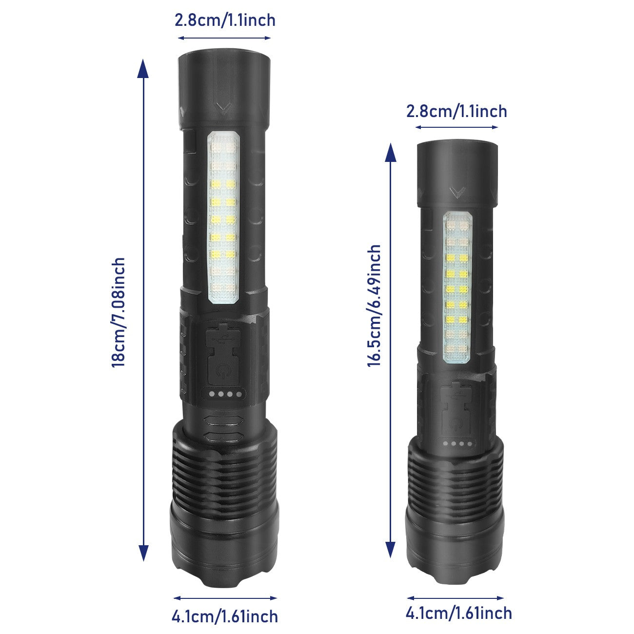 Ultra Bright Tactical LED Flashlight Rechargeable Zoom Torch
