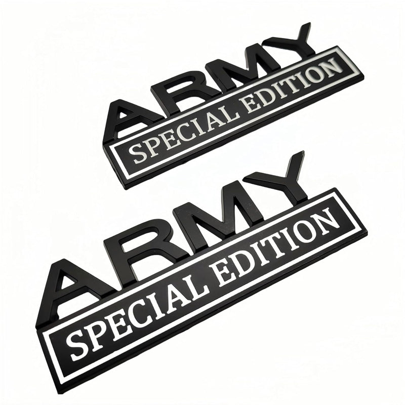 2PCS Army Special Edition 3D Metal Car Emblem Badge