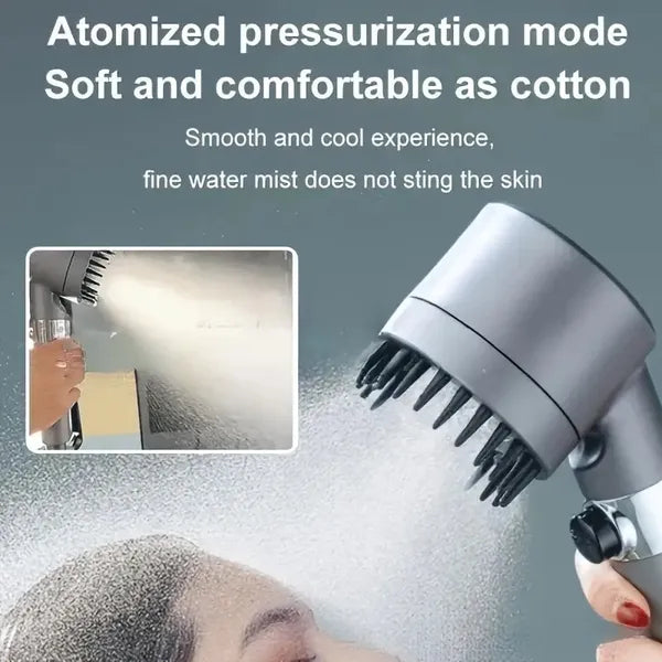 Filtered Turbo Shower Head Handheld High Pressure Visible Design
