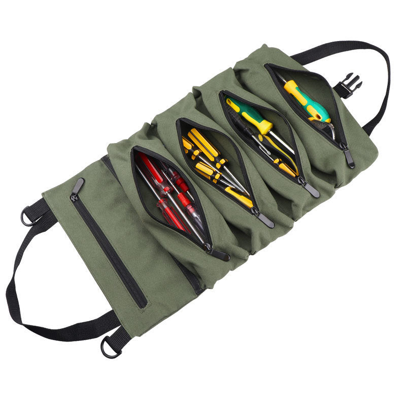 Car Canvas Tool Hanging Storage Bag Electrician Hardware Organizer
