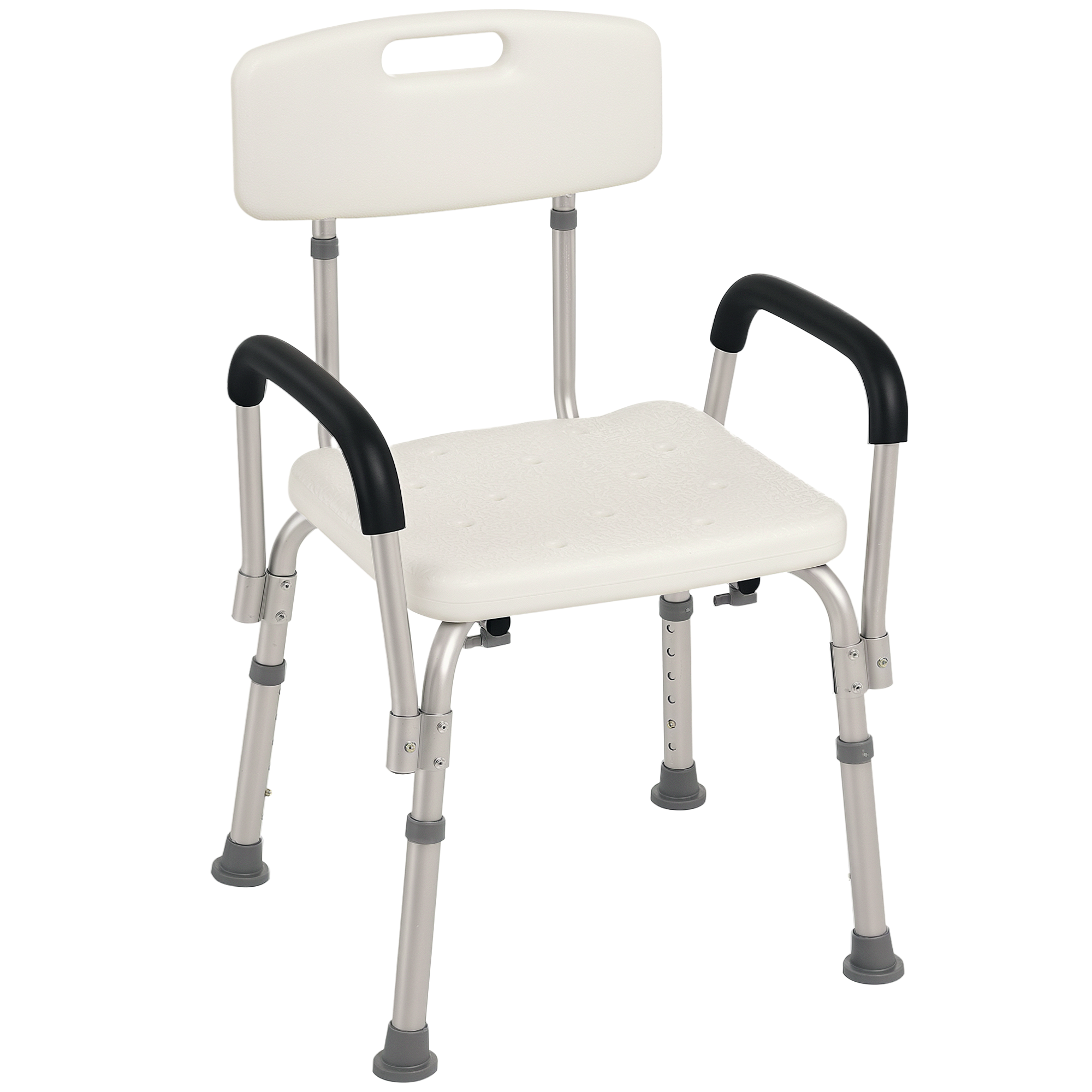 Adjustable Shower Chair with Armrests Medical Bath Bench for Seniors