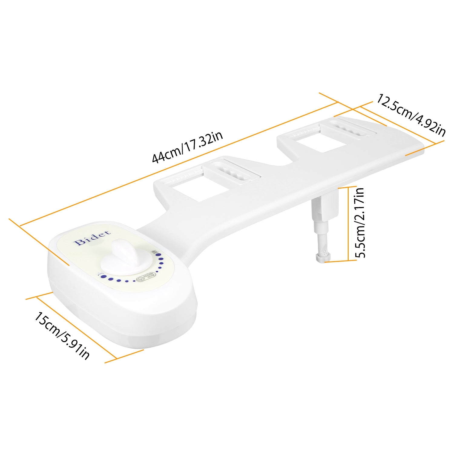 Non Electric Bidet Toilet Seat Attachment Adjustable Spray
