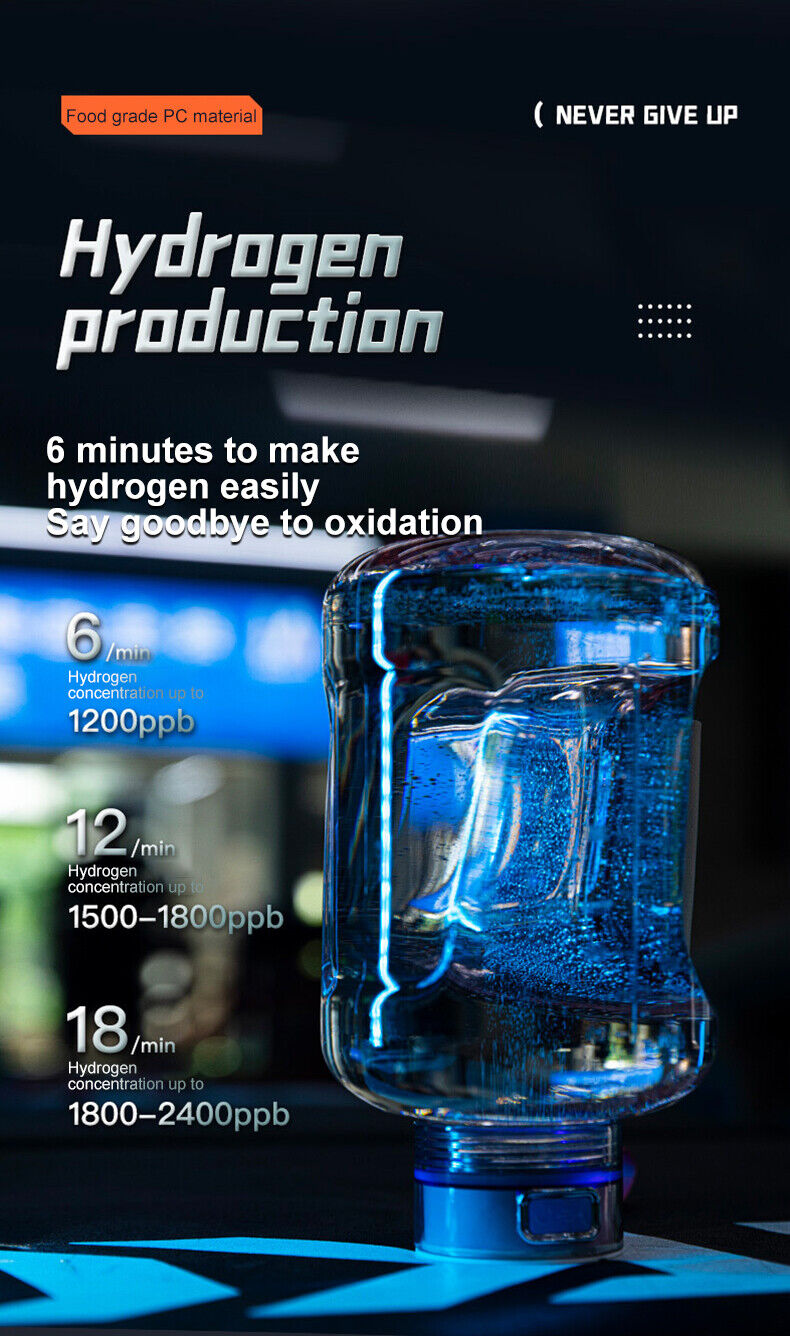 Portable Hydrogen-Rich Water Generator Bottle