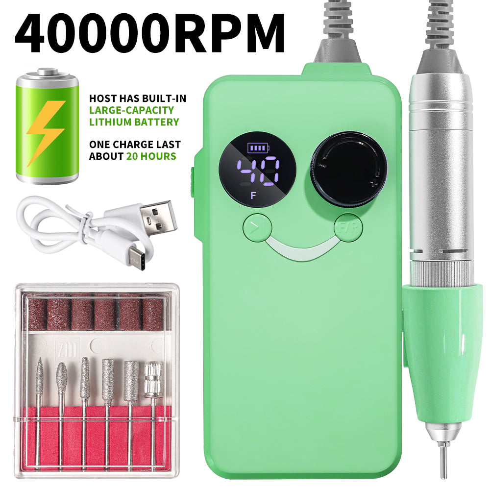 40000RPM Professional Cordless Electric Nail Drill Machine Rechargeable
