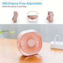 Rechargeable Desktop Mini Fan Portable Quiet Cooling