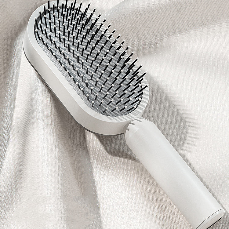Self Cleaning Hair Brush with Scalp Massage & Detangling