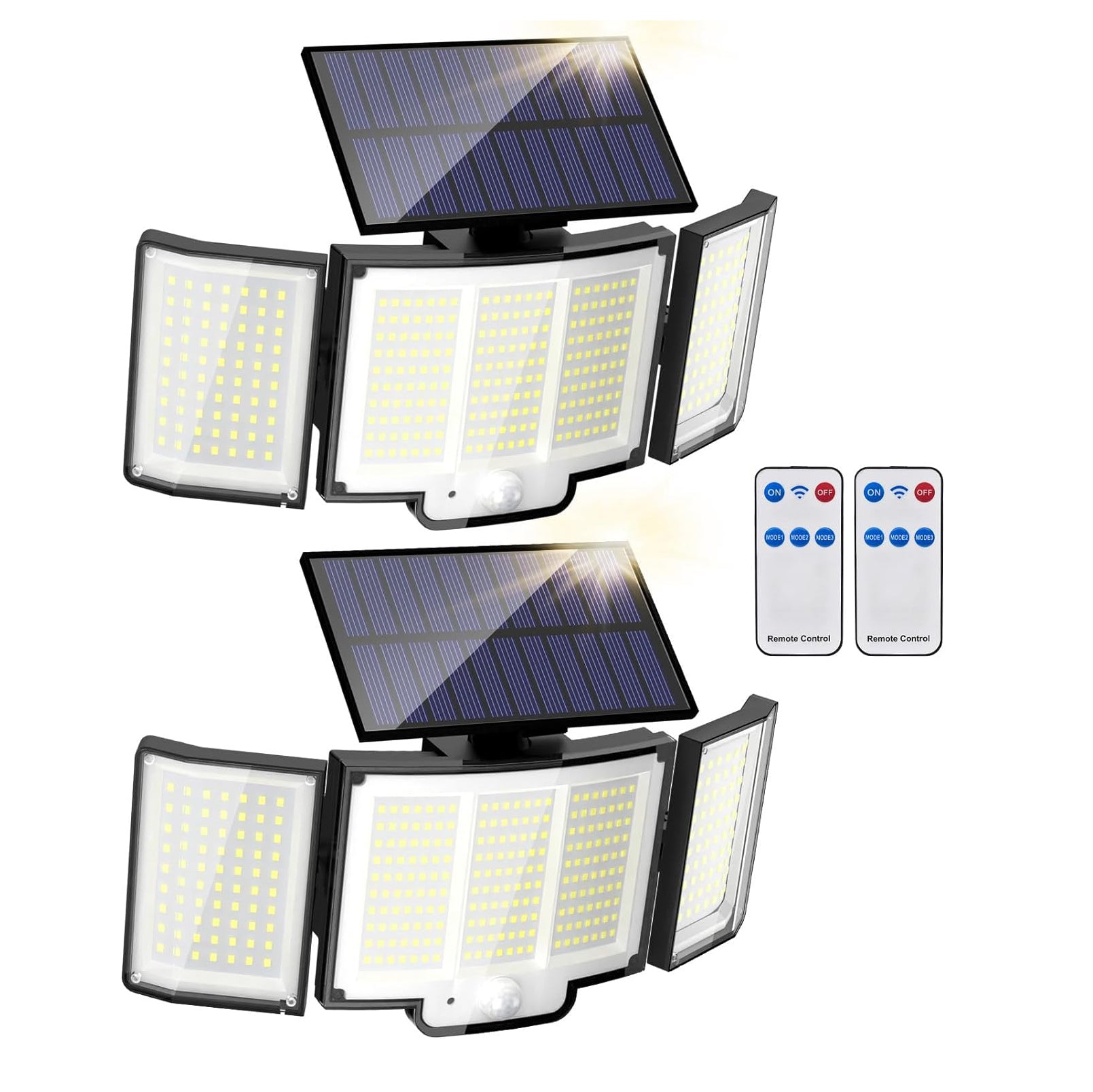 348 LED Solar Street Light Motion Sensor Remote Waterproof Lamp