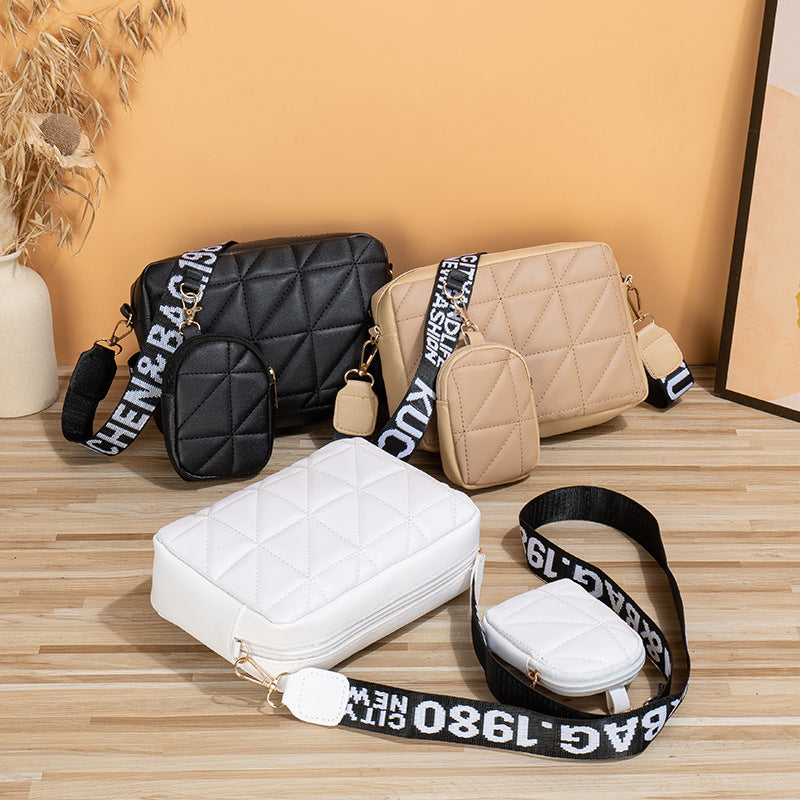 New Two Piece Set Women All Match Messenger Bag Stylish Crossbody Duo
