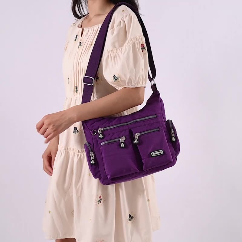 Women Shoulder Bags Waterproof Multi Pocket Crossbody Handbags for Daily Use