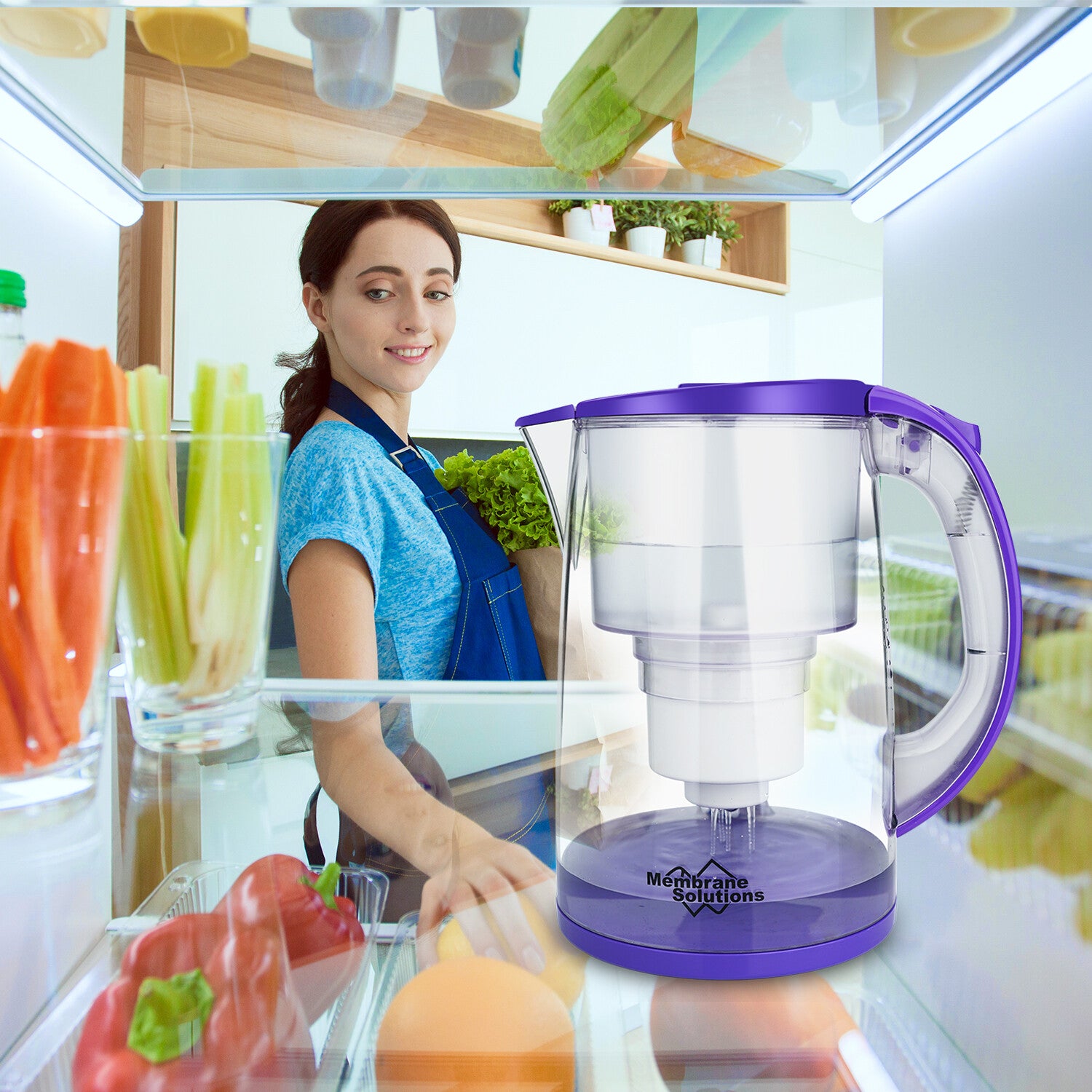 3.5L Water Filter Pitcher BPA Free Family Jug System