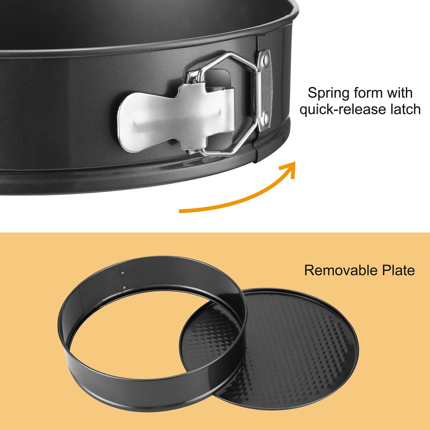 3 Piece Nonstick Springform Cake Pan Set